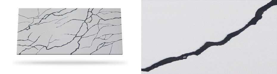 ES2128黑钻白石英石Vlore Statuario